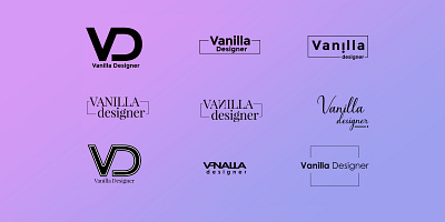 "Vanilla Designer" Logo Designs branding design graphic design icon illustration logo typography uidesign