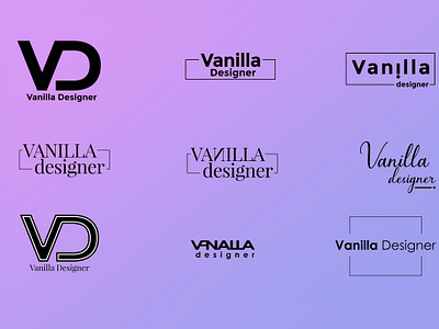 "Vanilla Designer" Logo Designs