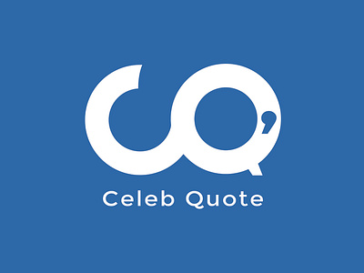 Logo "Celeb Quote" app logo quote typography ui web web design