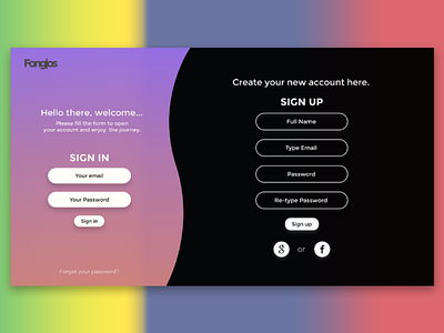 Sign up/Sign in Web Design branding design dribbble landing page login page sign in sign up sign up page typography ui ui ux uidesign uiuxdesign web