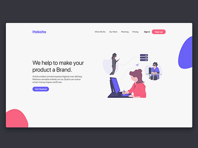 Homepage for Web/App Agency design homepage illustration landing page typogaphy ui ux uidesign web webdesign website