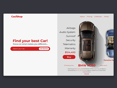 Car Purchasing Web Design UI/UX