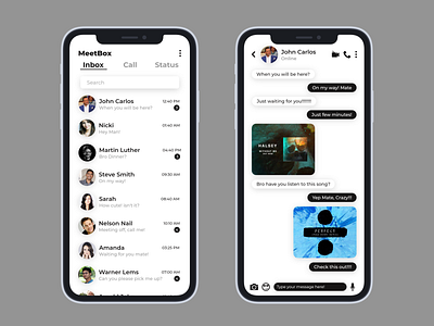 Inbox & Chat App UI/UX Design app chat chat app chat box chatting app inbox inbox app ios iphone massage mobileapps ui ui ux uidesign uiuxdesign ux