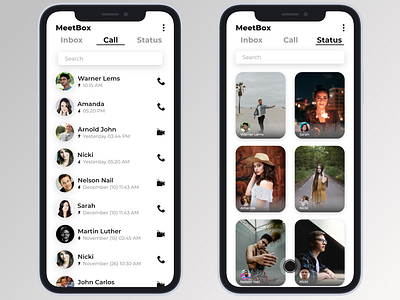 Call & Status App UI/UX Design