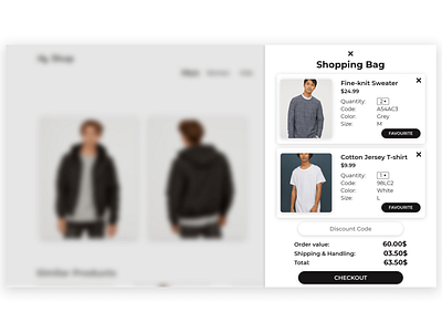 Cart/Checkout E-commerce website cart checkout design discount code ecommerce website landing page online store shopify theme shopping bag typography ui ui ux uidesign uiuxdesign web