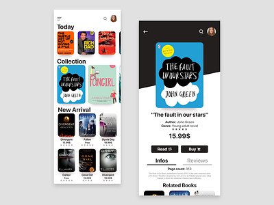 Books App app book app books books app bookshelf bookshop bookstore design dribbble ios iphone mobileapps ui ui ux uidesign uiuxdesign ux