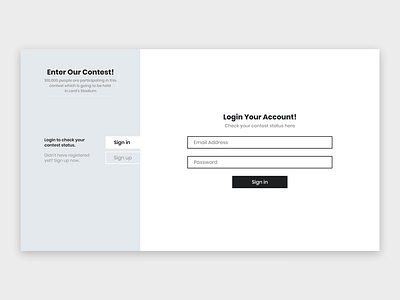 Sign up Page/Form for Contest dailyui design dribbble landing page landing page design sign in sign in form sign in page ui ui ux uidesign uiuxdesign ux web