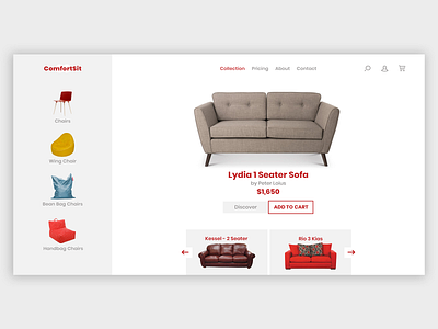 Product "Furniture" Landing Page chair chair design dailyui design dribbble ecommence furniture furniture design landing page sofa ui ui ux uidesign uiuxdesign ux web