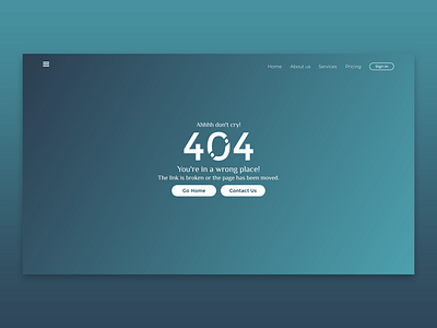 404 Error Page 404 error page 404 page dailyui design dribbble error error 404 landing page ui ui ux uidesign uiuxdesign web