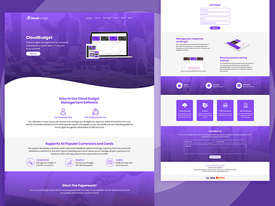 Budget Management Landing Page budget budgeting design dribbble landing page management management app management system typography ui ui ux uidesign uiuxdesign web website website design