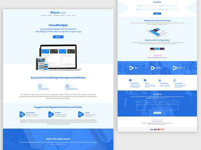 Budget Management Landing Page