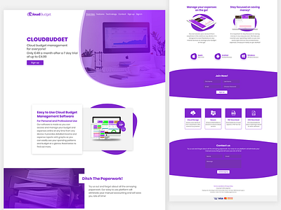 Budget Management Landing Page design dribbble landing page landing page design landingpage management management app management system typography ui ui ux uidesign uiuxdesign ux web website website concept website design website designing