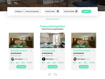 Real Estate & Hotel Landing Page