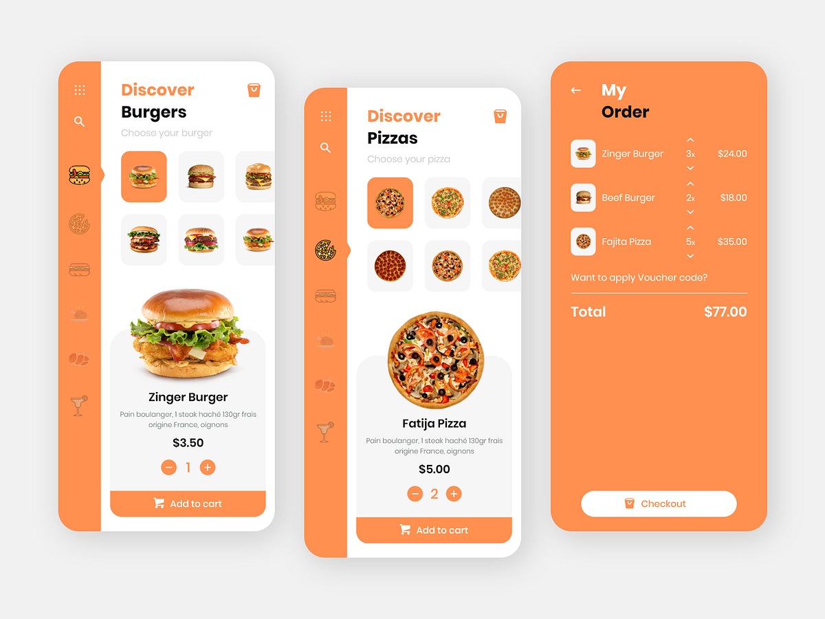 Fast Food App Design by Afaq on Dribbble