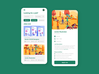 Job Finder App Design