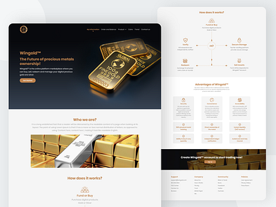 Digital Gold And Silver Buying Platform coin design digital digital gold digital silver dribbble gold landing page physical gold silver ui ui ux uidesign uiuxdesign ux vaultchain web