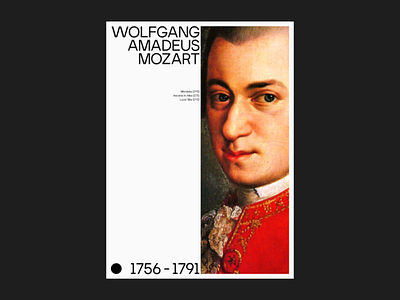 Mozart poster graphic design grid