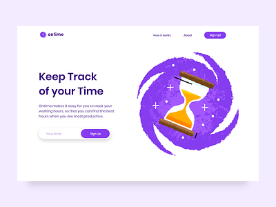 Time Tracking & Management Website UI Design app branding design designer icon illustration interface landing layout logo page typography ui uidesign ux vector web webdesign website