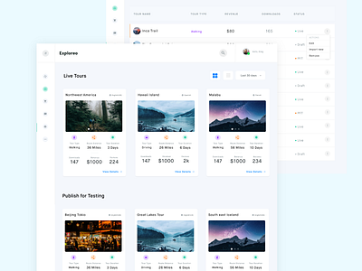 Tour & Travel Website Admin Dashboard Design Concept