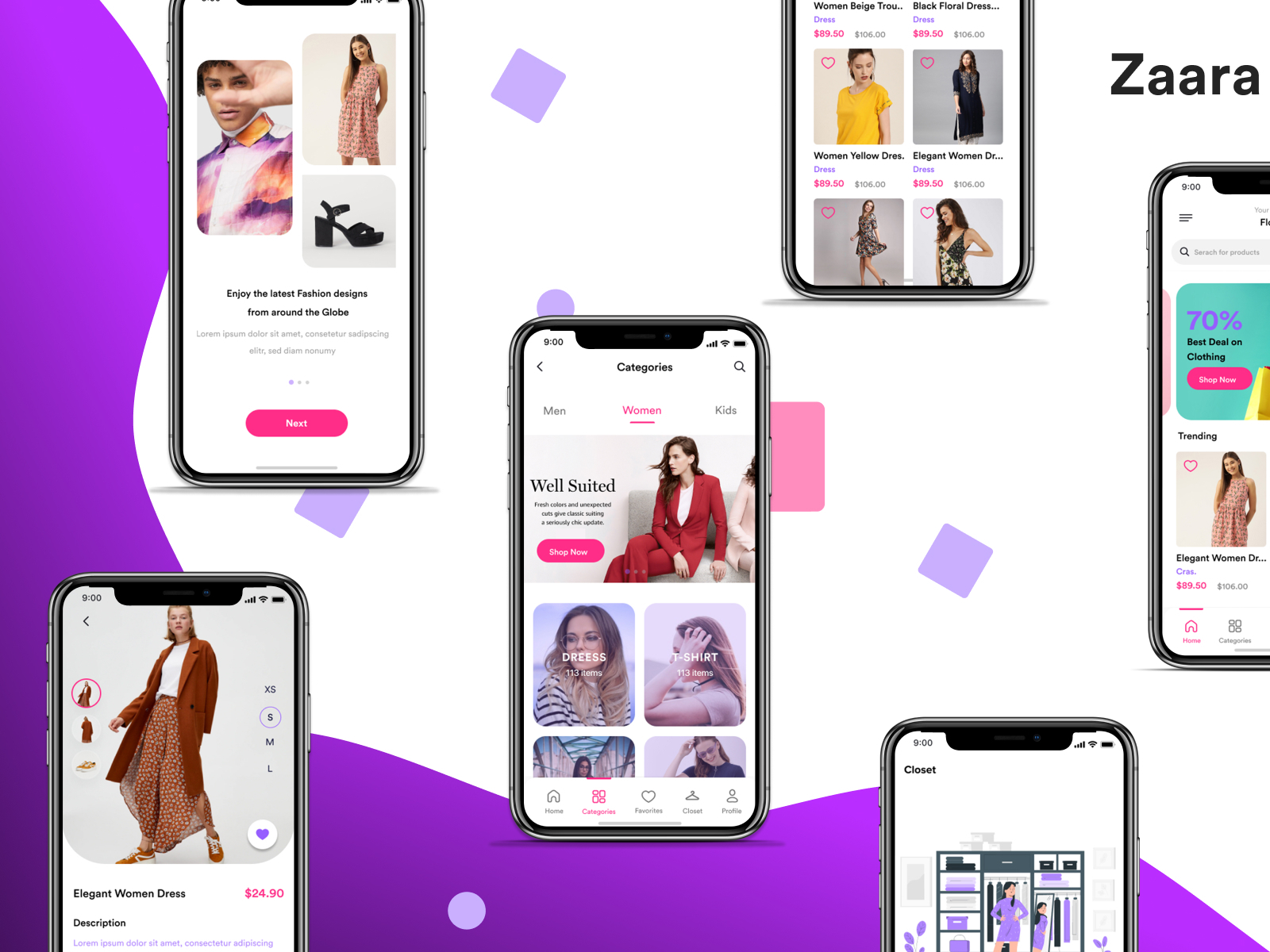 Zaara Fashion E-commerce UI Kit by Sunweb on Dribbble