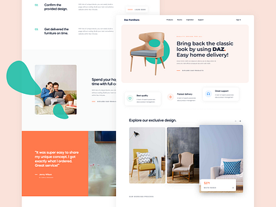Concept UI/UX Design for Furniture Shop Landing Page