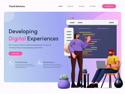 3D Illustration / Landing Page