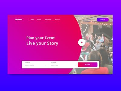 Concept Design For Event Management Company Website animation branding design flat icon illustration logo minimal mobile typography ui ux web website