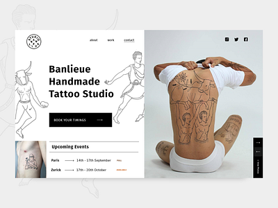 Tattoo Studio Concept UI/UX Design animation app brand branding design flat icon illustration lettering logo minimal mobile type typography ui ux vector web website