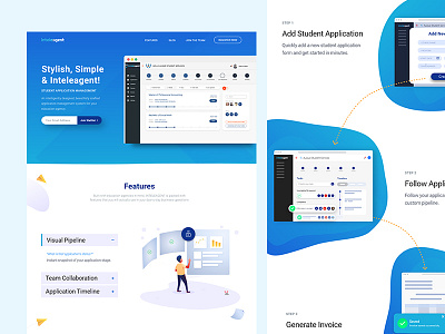 Application Management System UI/UX Design animation app brand branding design flat icon illustration lettering logo minimal mobile type typography ui ux vector web website