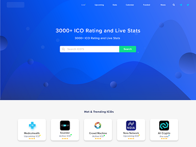 UI/UX Design for ICO Rating Website animation app brand branding design flat icon illustration lettering logo minimal mobile type typography ui ux vector web website