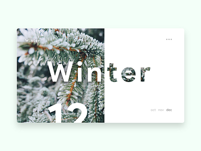 Winter Poster animation app brand branding design flat icon illustration lettering logo minimal mobile type typography ui ux vector web website