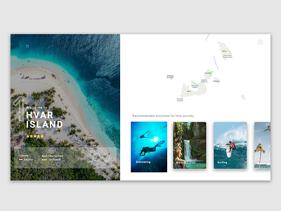 Travel Site Landing Page Concept beach design travel ui ux vacation website