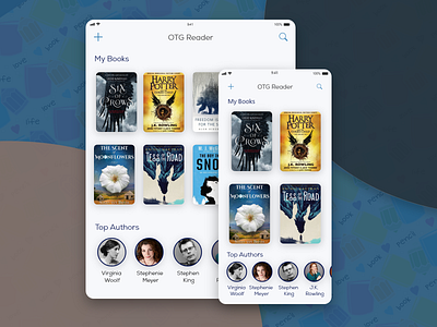 E-Book App UI Concept Design for iPad or iPhone