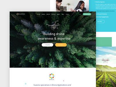 Web Design Concept Drone Application Startup