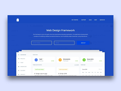 Website Dashboard Framework Concept Design