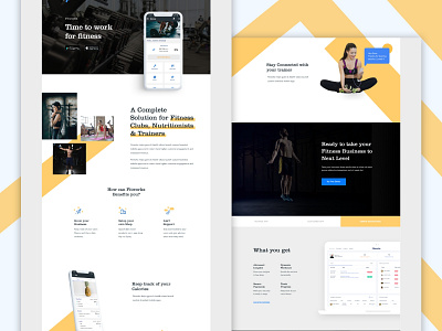 Gym App Solution Design & Development Landing Page