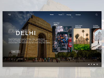 Concept Design for Local Site Travel Landing Page