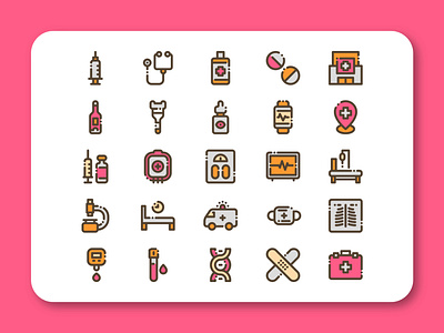 Medical Health Icon Set design health hospital icon iconpack iconset illustration medical