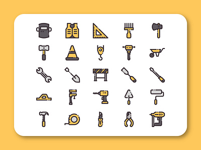 Construction Icon Set appliance construction design icon iconpack iconset tool