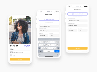 Rent a friend App - Ume | Checkout Credit Card app app design challenge checkout checkout form dailyui dailyuichallenge gradient ios mobile payment sketch ui ux