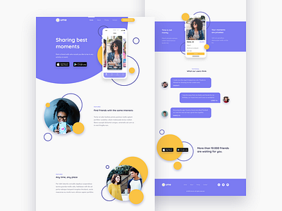 Rent a friend App - Ume | Landing Page app app design challenge dailyui dailyuichallenge ios landing page mobile sketch ui ux