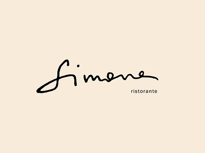 Simona ristorante - logo branding design lettering logo typography vector