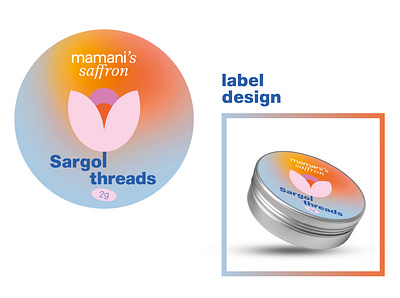Mamani's saffron - label design branding design graphic design illustration print and pattern typography vector
