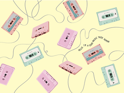 Pattern Cassette design illustration print print and pattern