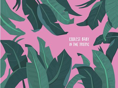 My print for bag - Tropic design illustration lettering print print and pattern