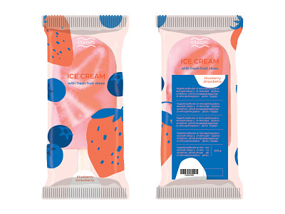 Ice cream package branding design illustration logo package print print and pattern vector