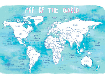 Map of the world design illustration print print and pattern vector