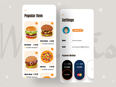 Food Delivery App android app app burger shop food food delivery app home delivery app illustration ios app design minimal design mobile app pizza snacks typography uiux