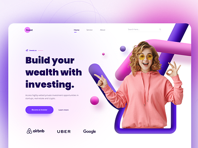 "Invext" a Web UI Exploration car rental digital marketing ecommerce event booking finance fitness food delivery freebie illustration investment landing page design logo minimal design mobile banking money transfer online course to do list travel typography uiux