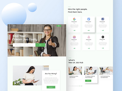 Job Landing Page design v3 2019 design trend creative landing page design job job landing page design job seeker job seeker landing page job tamplate landing page design minimal design modern popular shot trendy clean minimal design typography ui uiux ux